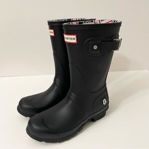 Hunter Disney Mickey Mouse Black Rain Boots Womens Size 5